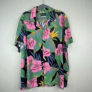 Original Use Button Up Shirt Mens XXL Hawaiian Tropical Floral Cookout Vacation